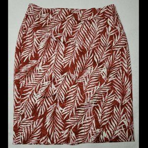 Ann Taylor Factory Size 4 Lined Straight Printed Pencil Skirt